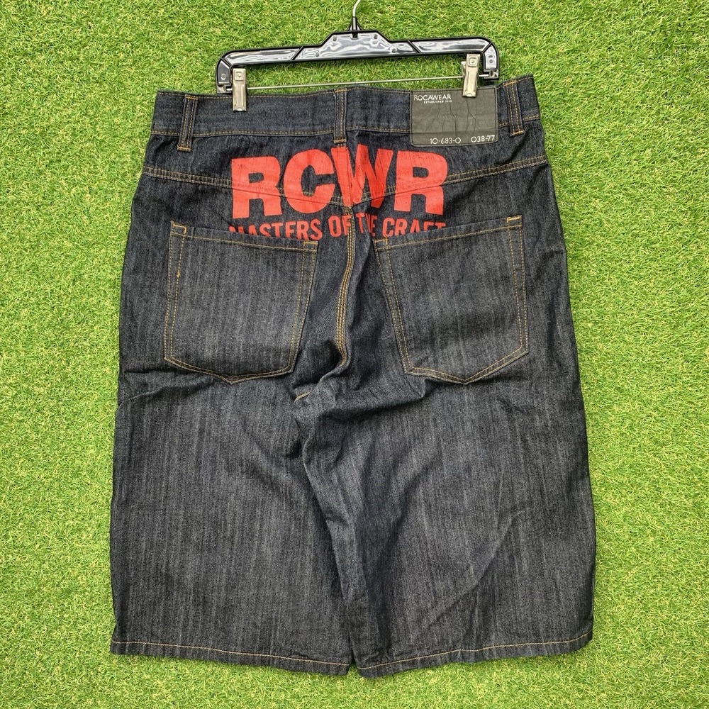 Vintage Rocawear Jean Shorts Mens 38 x15 Y2K Baggy Loose 90s Oversized Skater